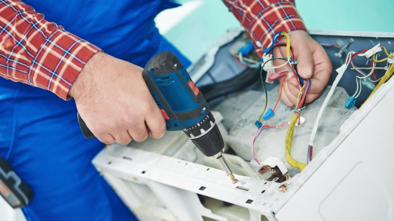 Kızılcahamam Fondital Fondital çamaşır makinesi kart tamiri – Su almama arızası orijinal parça ile giderildi. - Teknik servis örneği